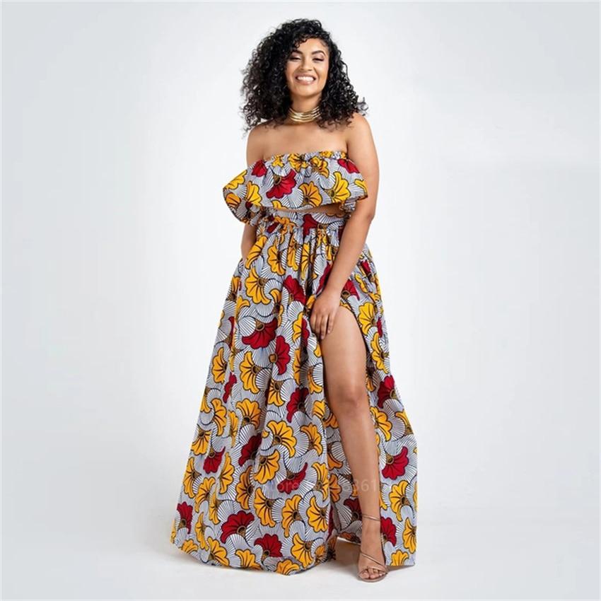 African Dresses for Women Ankara Print Fashion Women Dresses Dashiki Party  Women Outfit Summer African Clothing