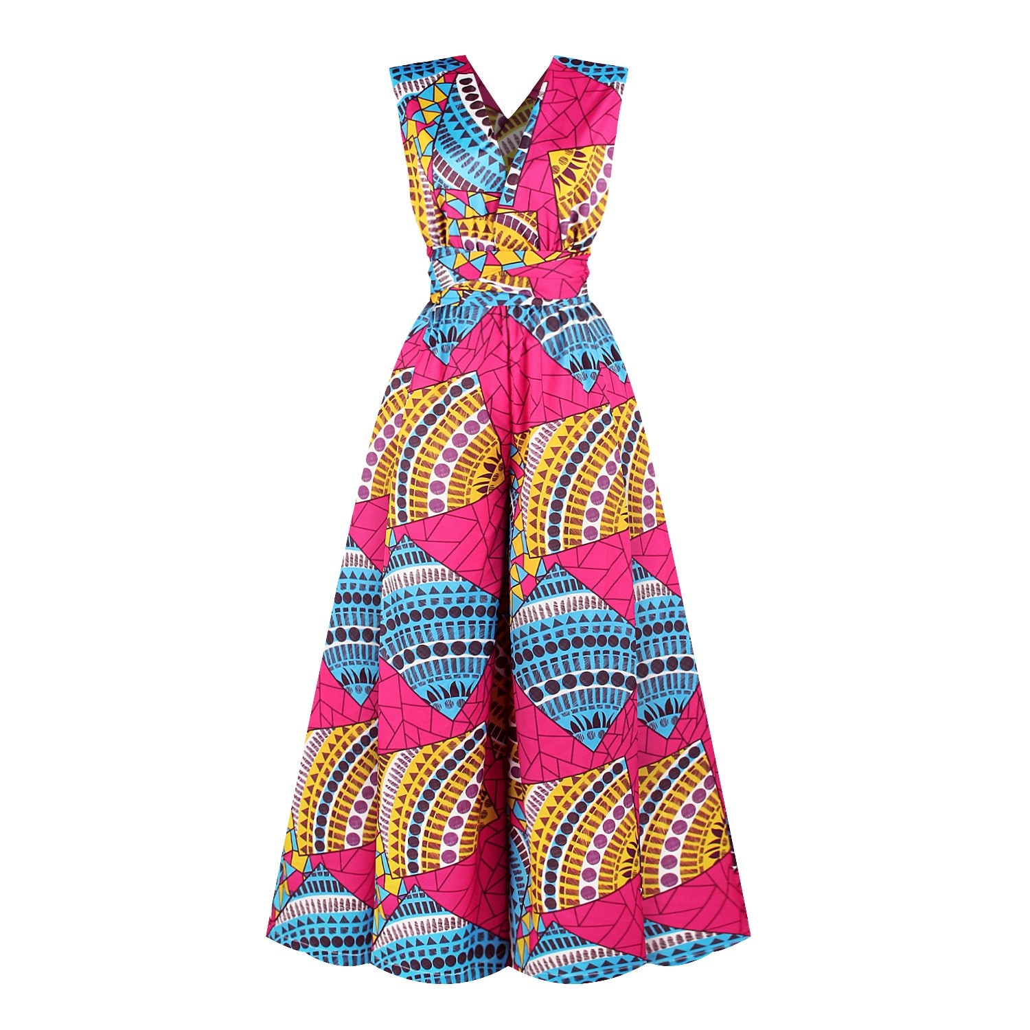 Women African Jumpsuits Traditional Print African Clothing Dashiki Ankara Trousers Multiple Wear Batik Pants African Clothes