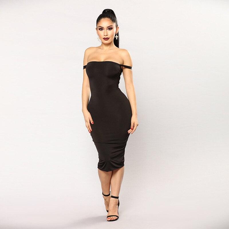 Bodycon Pencil Dress For Women Sexy Strap Sundress Red Blue Black Party Dresses African Clothing 2020 Summer Vestidos Mujer