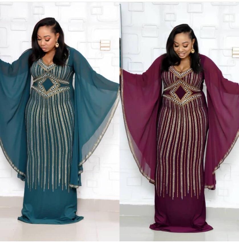 2019 new elegent fashion style african women plus size long dress L-XXL