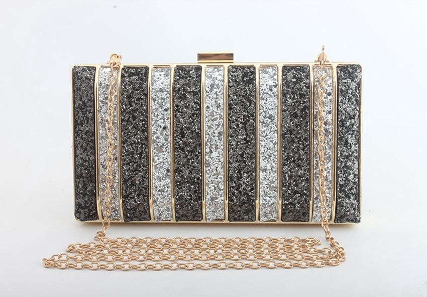 Japan and South Korea wind diamonds sequins magic color glitter evening dress clutch bag shoulder diagonal evening bag