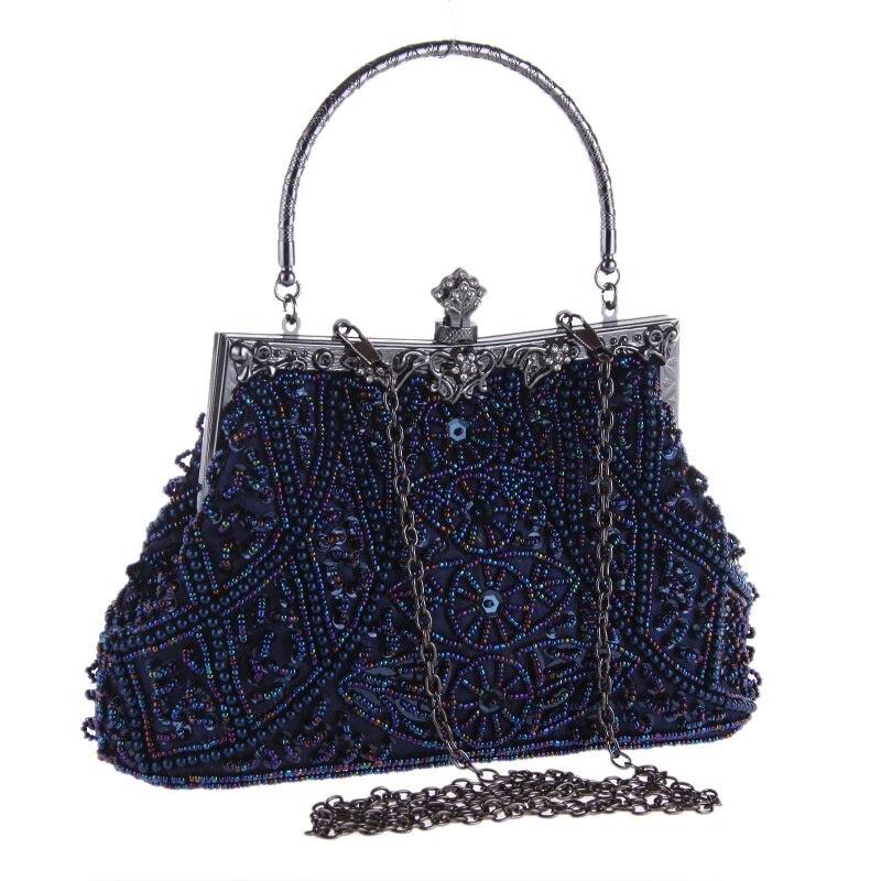 2019 luxury handbags female retro beads sequins evening gift bag wallet wedding party banquet handmade beaded evening bag