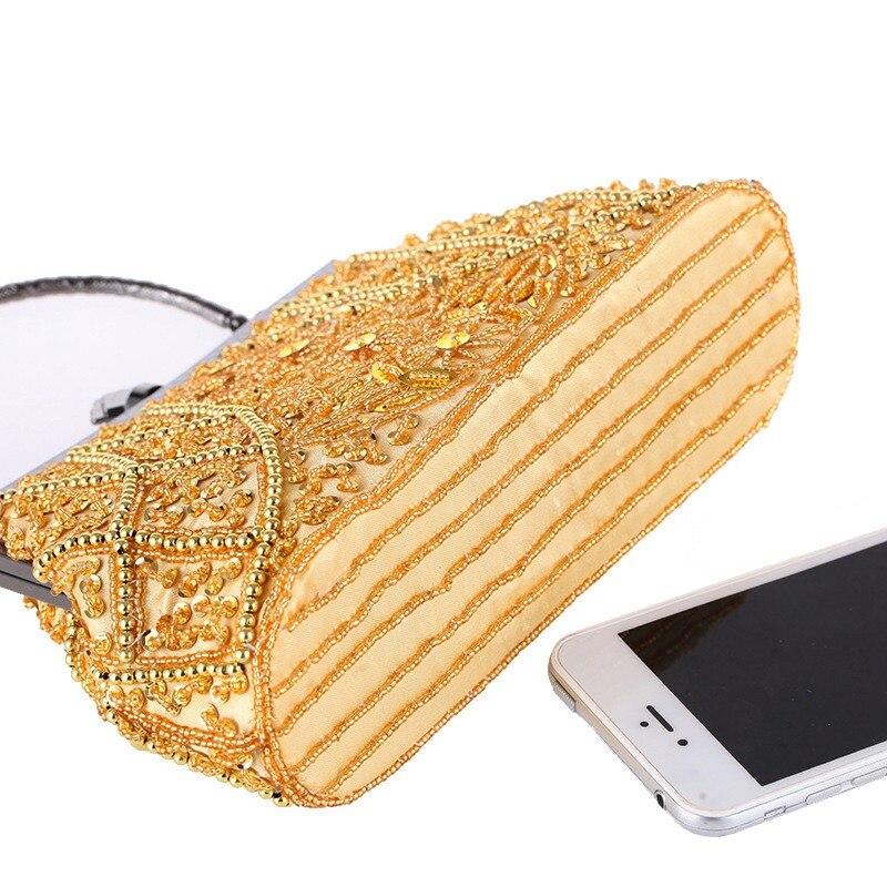 2019 luxury handbags female retro beads sequins evening gift bag wallet wedding party banquet handmade beaded evening bag