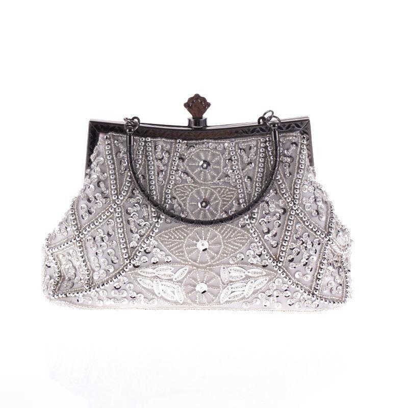 2019 luxury handbags female retro beads sequins evening gift bag wallet wedding party banquet handmade beaded evening bag