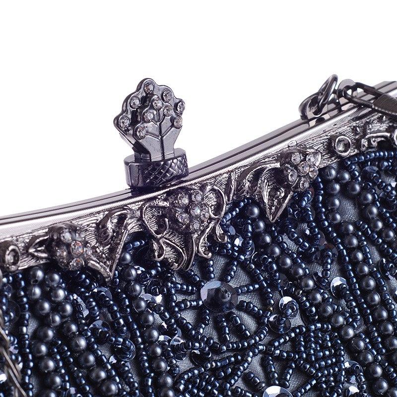 2019 luxury handbags female retro beads sequins evening gift bag wallet wedding party banquet handmade beaded evening bag