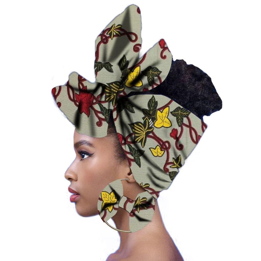 African turbans African headwraps for woman African headscarf Nigerian headtie with matching earring