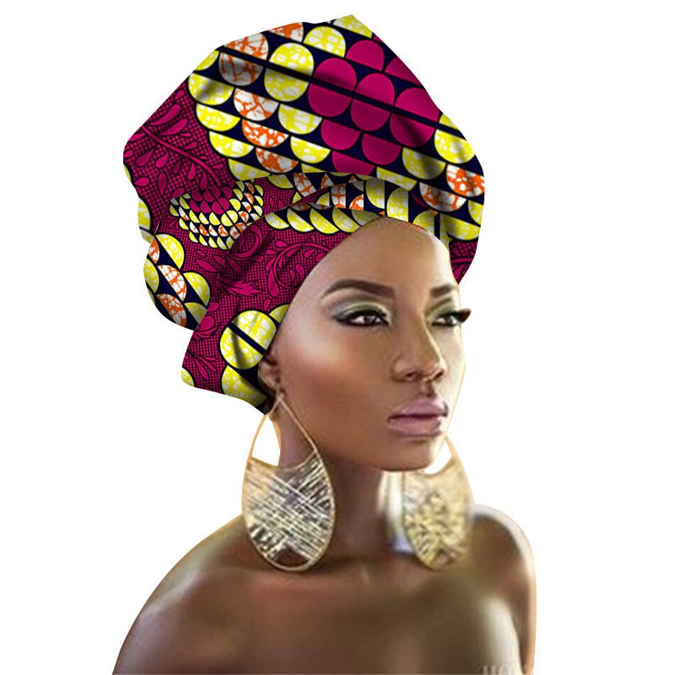 31Color African Headtie for Women Geometric Bazin 100%Scarf 2020 New Africa Traditional Fashion Dress Adult 90*110CM