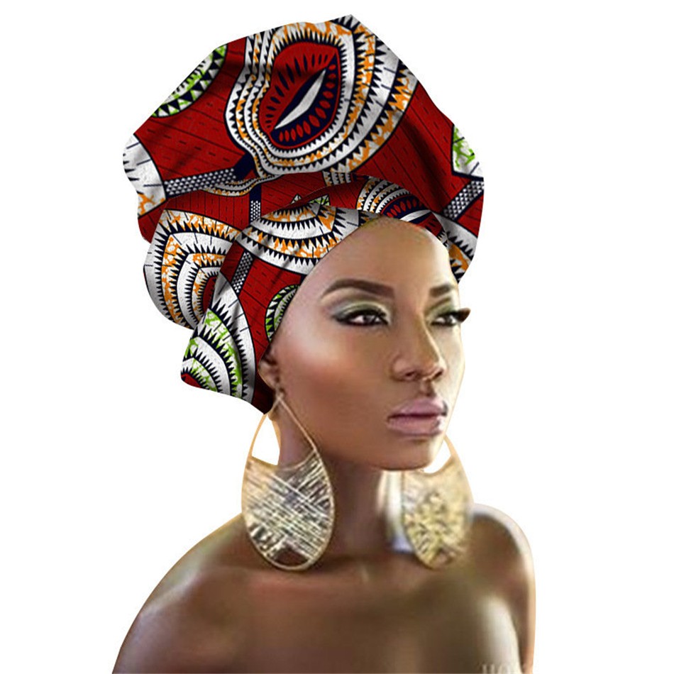 31Color African Headtie for Women Geometric Bazin 100%Scarf 2020 New Africa Traditional Fashion Dress Adult 90*110CM