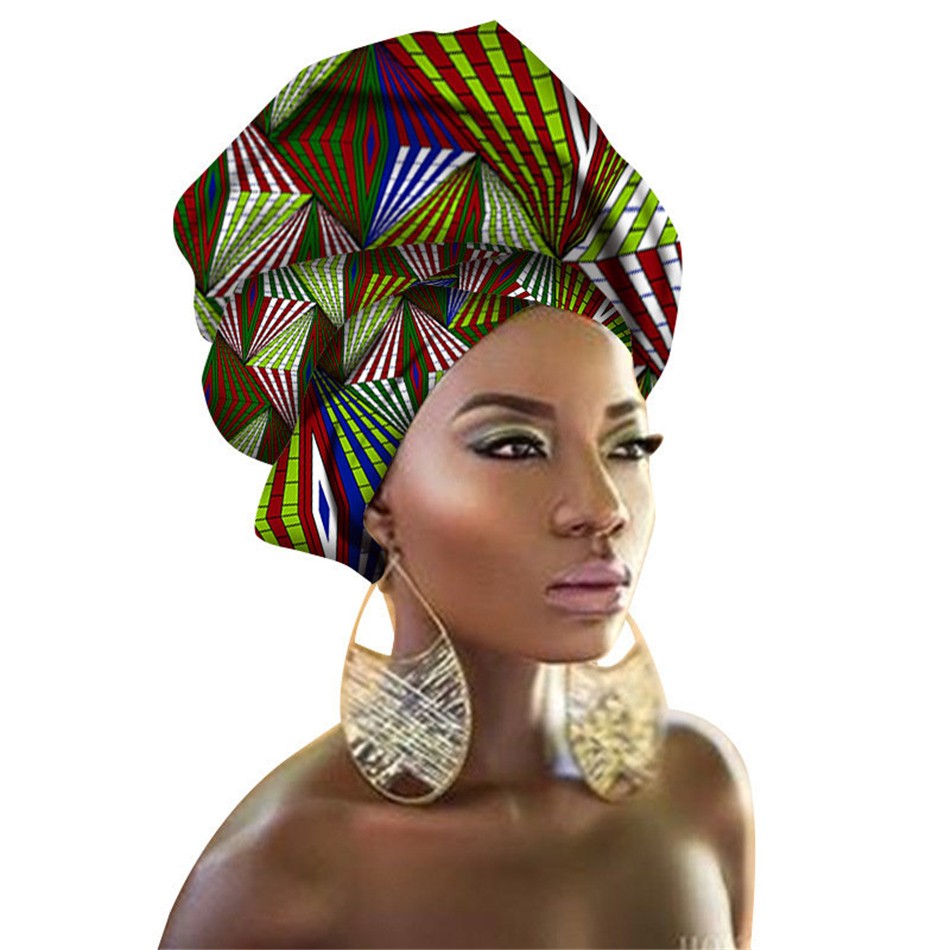 31Color African Headtie for Women Geometric Bazin 100%Scarf 2020 New Africa Traditional Fashion Dress Adult 90*110CM