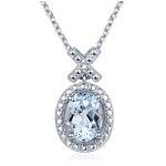 Double-R 0.03 ct Natural Diamond Bridal Wedding Jewelry Sets Women 4.1 ct Real Blue Topaz 925 Silver earring Ring Pendant Female