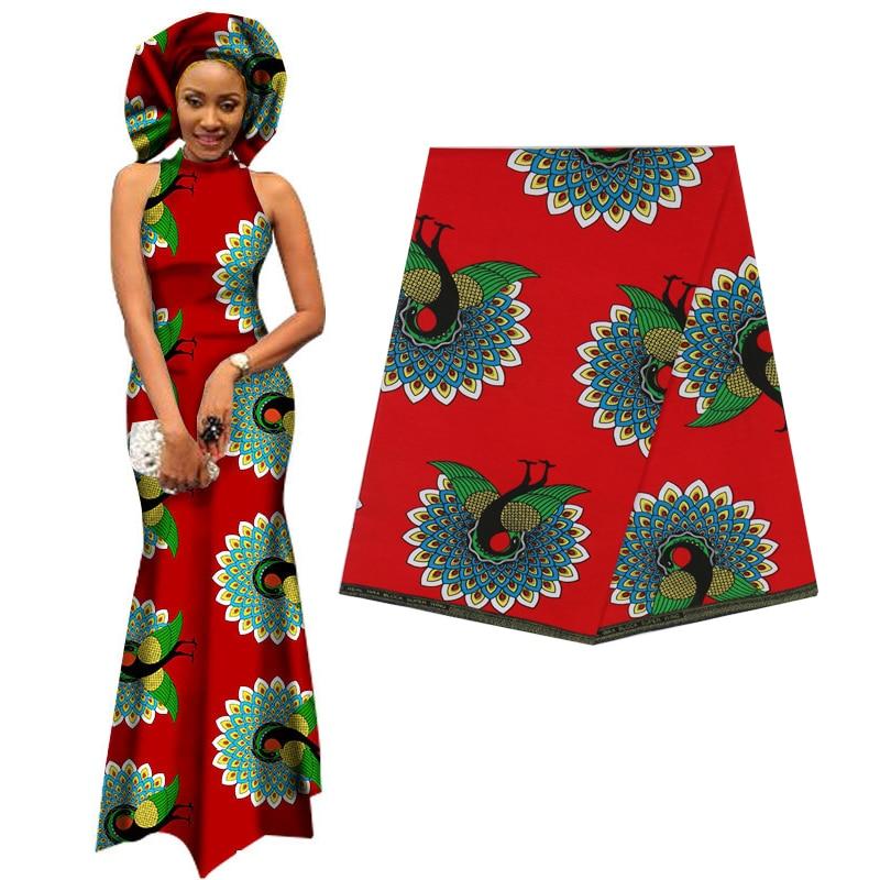 Elegant Africa Ankara Prints Wax Fabric 100% Cotton High Quality Guaranteed Real Dutch Patchwork for Women Party Dress 6yards