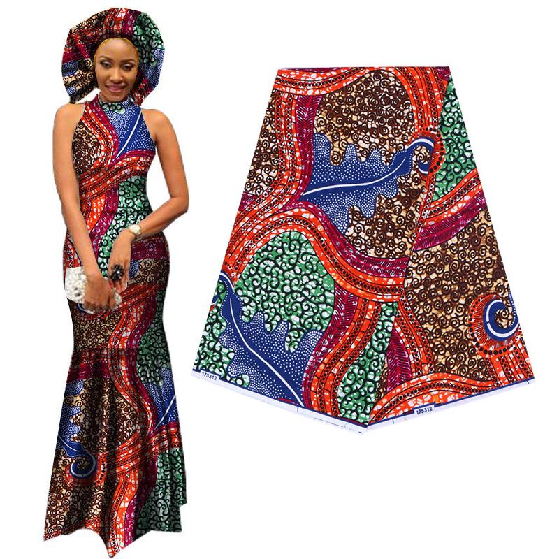 Elegant Africa Ankara Prints Wax Fabric 100% Cotton High Quality Guaranteed Real Dutch Patchwork for Women Party Dress 6yards