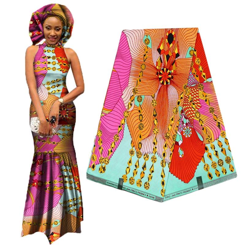 Elegant Africa Ankara Prints Wax Fabric 100% Cotton High Quality Guaranteed Real Dutch Patchwork for Women Party Dress 6yards