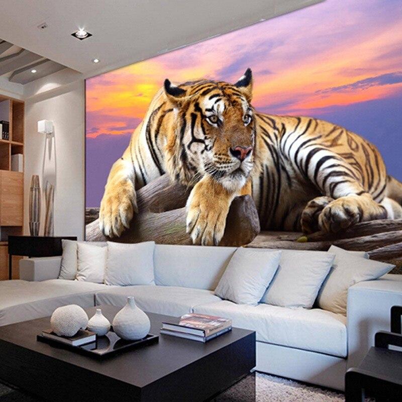 beibehang Custom Photo Wallpaper Tiger Animal Wallpapers 3D Large Mural Bedroom Living Room Sofa TV Backdrop 3D Wall Murals