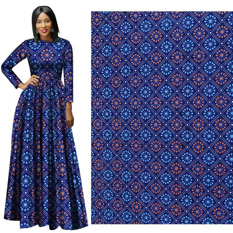 2019 New Arrival 100% Polyester Wax Africa Ankara Fabric Real Dutch Printing Wax Tissu High quality for Party Dress 6yards Woman