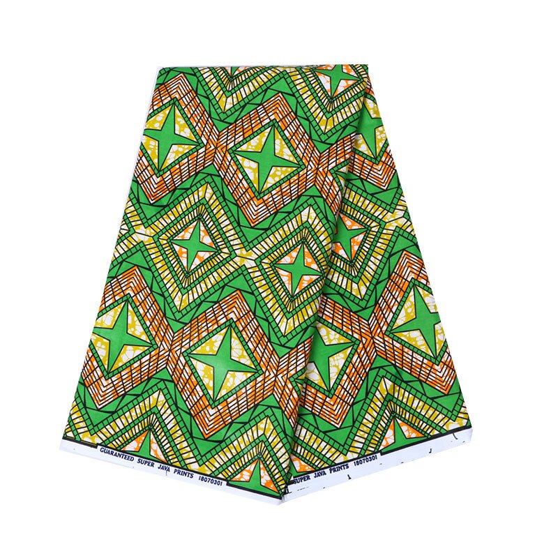 100% Cotton Green Print Fabric African Nigeria Anraka Real Wax African Fabric