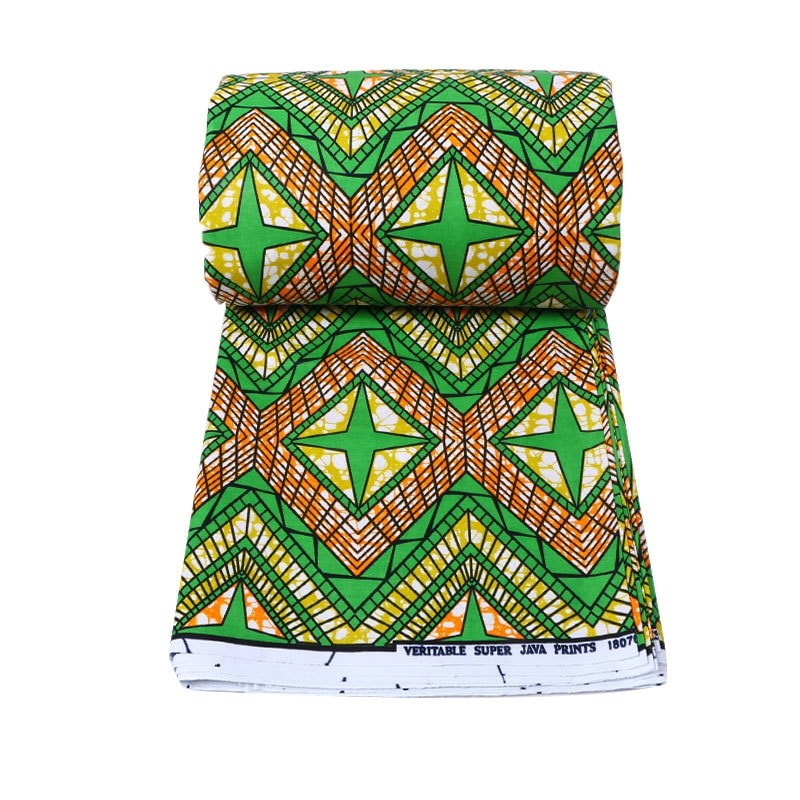 100% Cotton Green Print Fabric African Nigeria Anraka Real Wax African Fabric