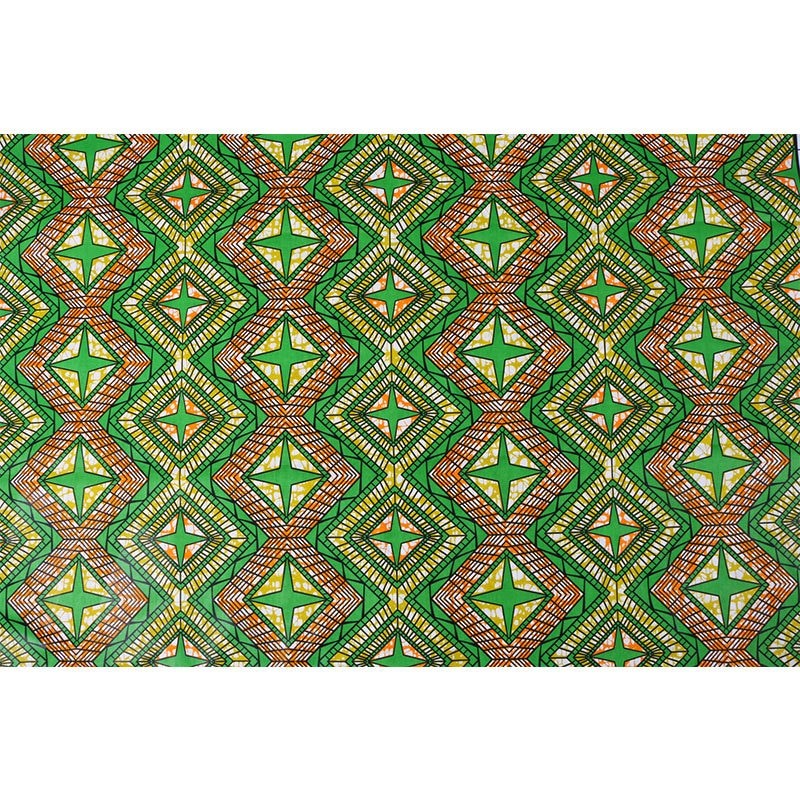 100% Cotton Green Print Fabric African Nigeria Anraka Real Wax African Fabric