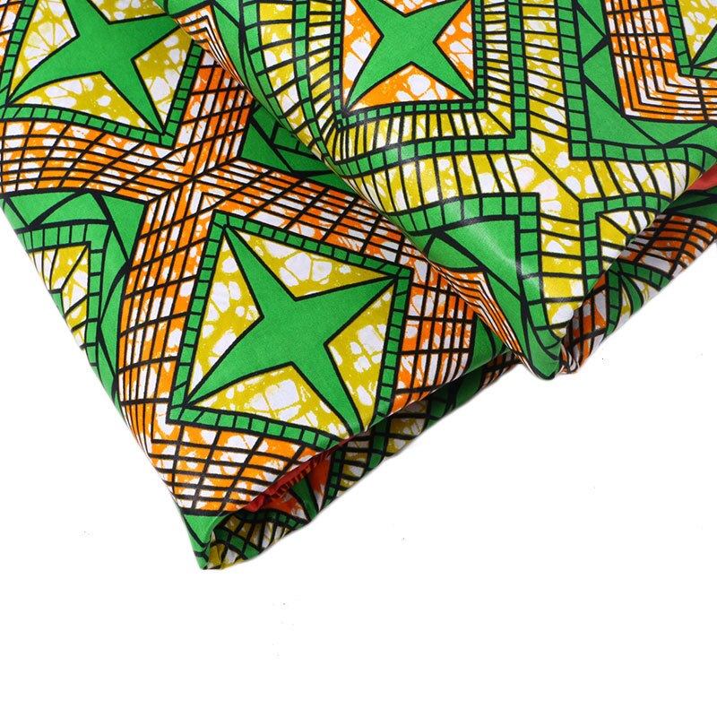 100% Cotton Green Print Fabric African Nigeria Anraka Real Wax African Fabric