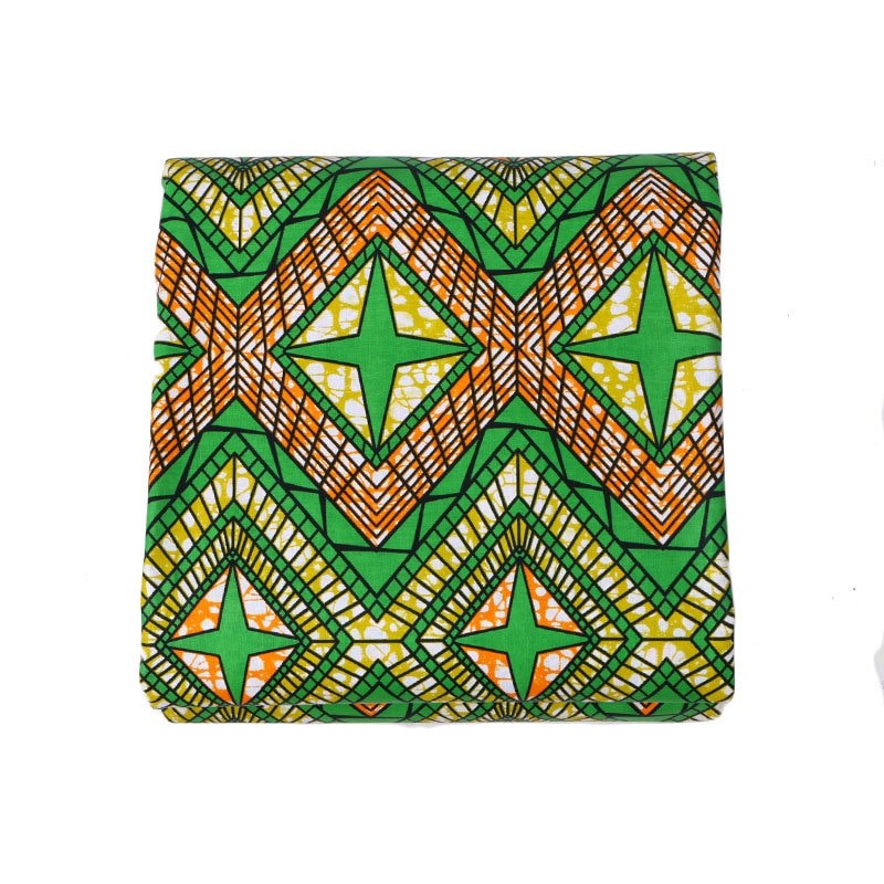 100% Cotton Green Print Fabric African Nigeria Anraka Real Wax African Fabric