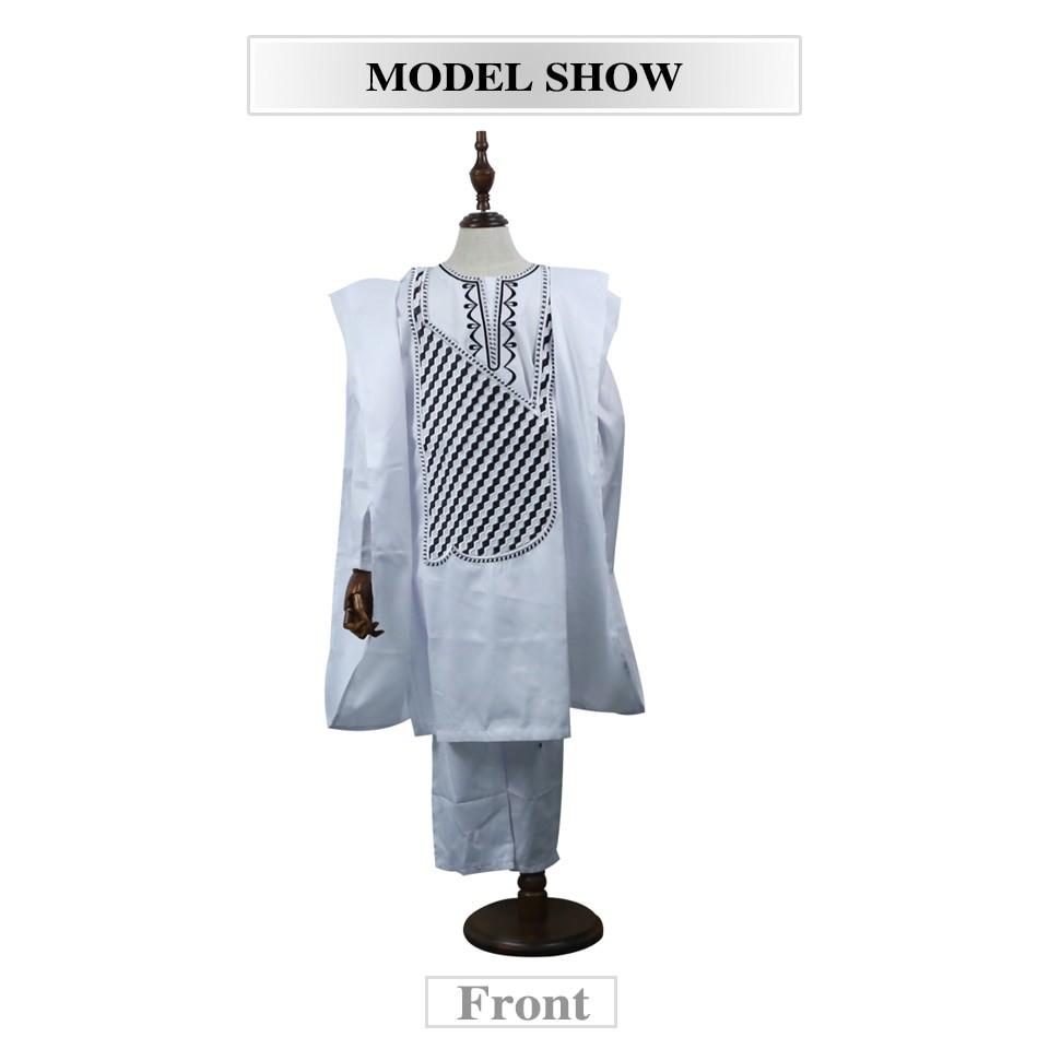 no cap african clothes men dashiki father son boy kids suits tops shirt pant 3 pieces set embroidery white african mens clothing