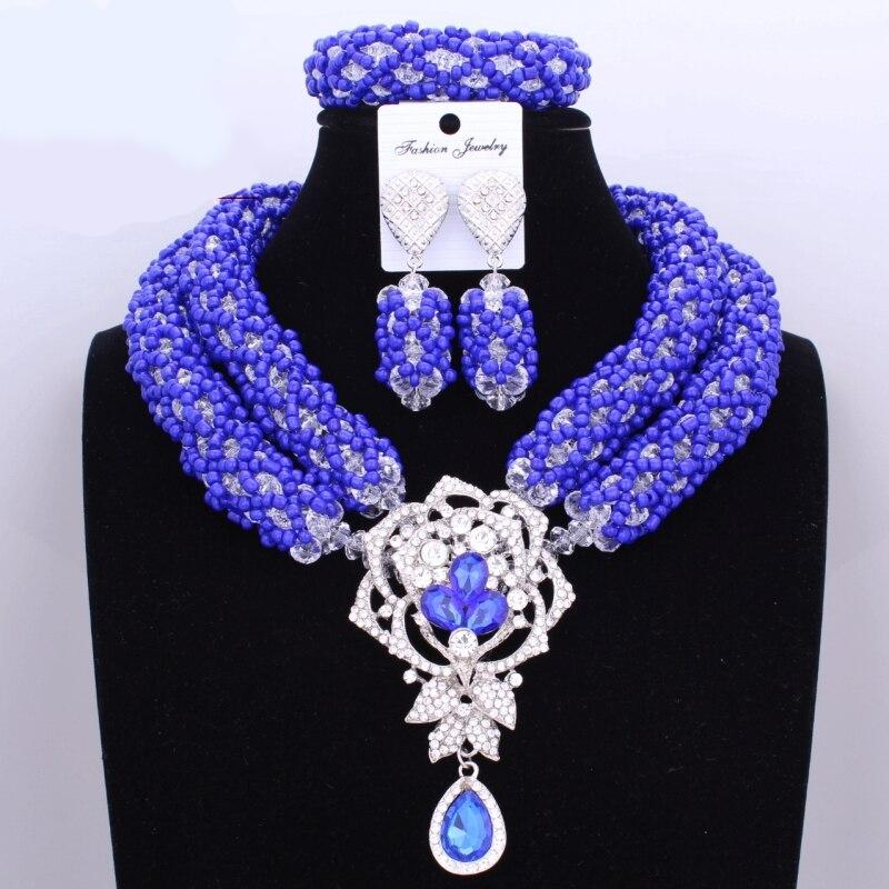 Romantic Gold And White Costume Jewelry Set Long Design Nigerian African Wedding Beads Jewelry Set Sexy Beads For Brides 2017