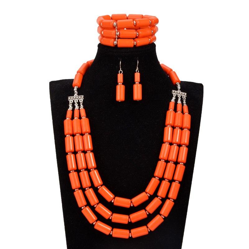 6 color african beads jewelry set Nigeria wedding bridal choker 2017 statement fashion maxi necklace set for women