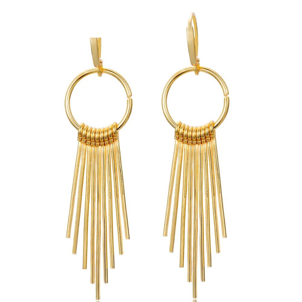 Wando Fashion Dubai jewelry hollow Street Style Gold colour France Earrings For Women Punk Party Earrings for Women/Girl E82