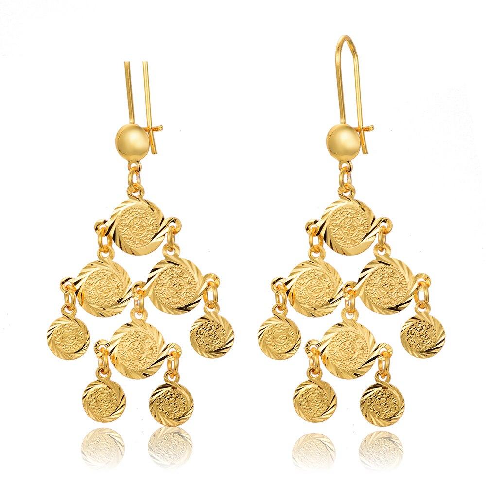 Wando Fashion Dubai jewelry hollow Street Style Gold colour France Earrings For Women Punk Party Earrings for Women/Girl E82