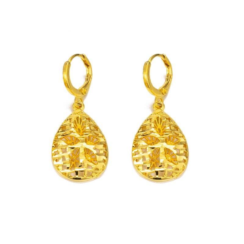 Wando Fashion Dubai jewelry hollow Street Style Gold colour France Earrings For Women Punk Party Earrings for Women/Girl E82