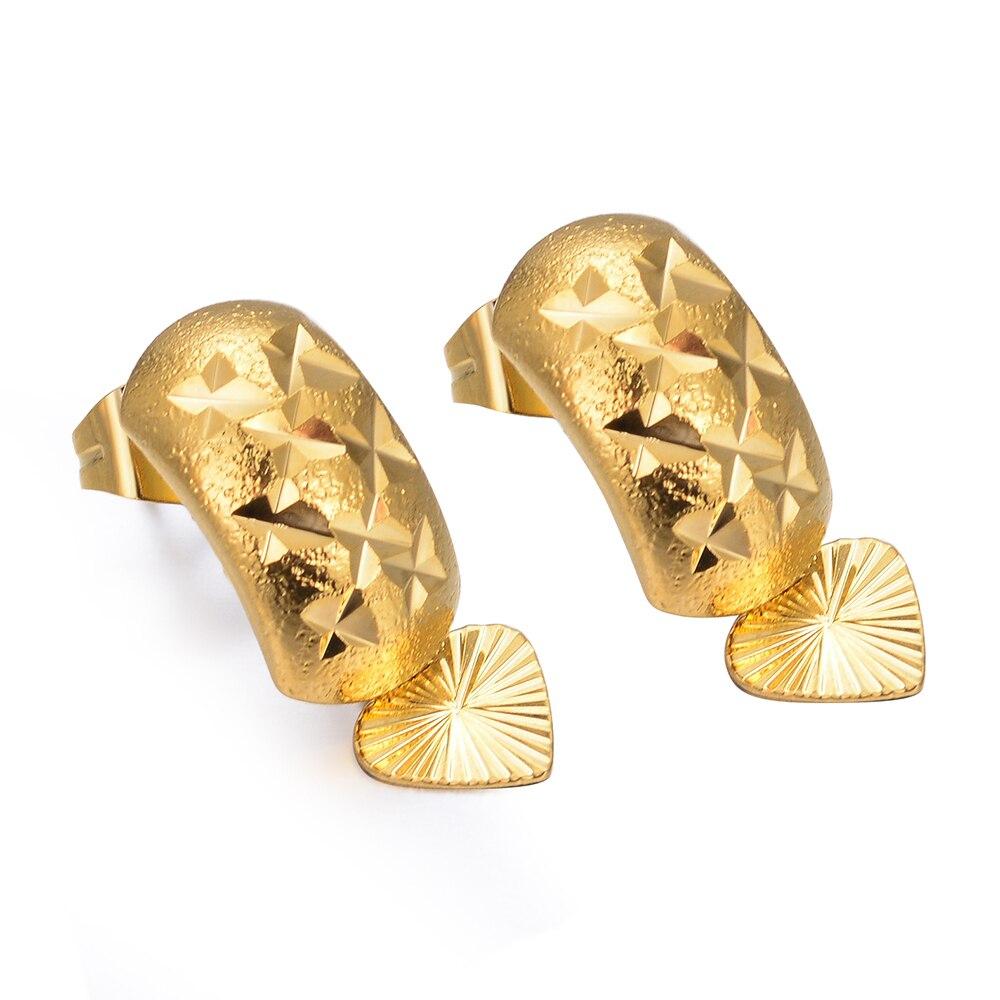 Wando Fashion Dubai jewelry hollow Street Style Gold colour France Earrings For Women Punk Party Earrings for Women/Girl E82