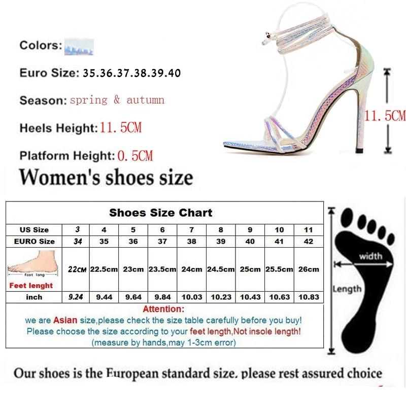 Aneikeh PVC Roman Buckle Strap Shoes Women Sandals Sexy Gladiator Lace Up Peep Toe Sandals High Heels Party Dress Pumps Size 40