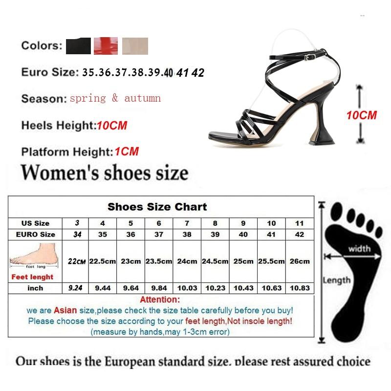 Aneikeh Fashion Open Toe Sexy Rome High Heel Sandals Women Summer Women's Sandals One Strap Buckle Party Pumps Shoes Size 35-42