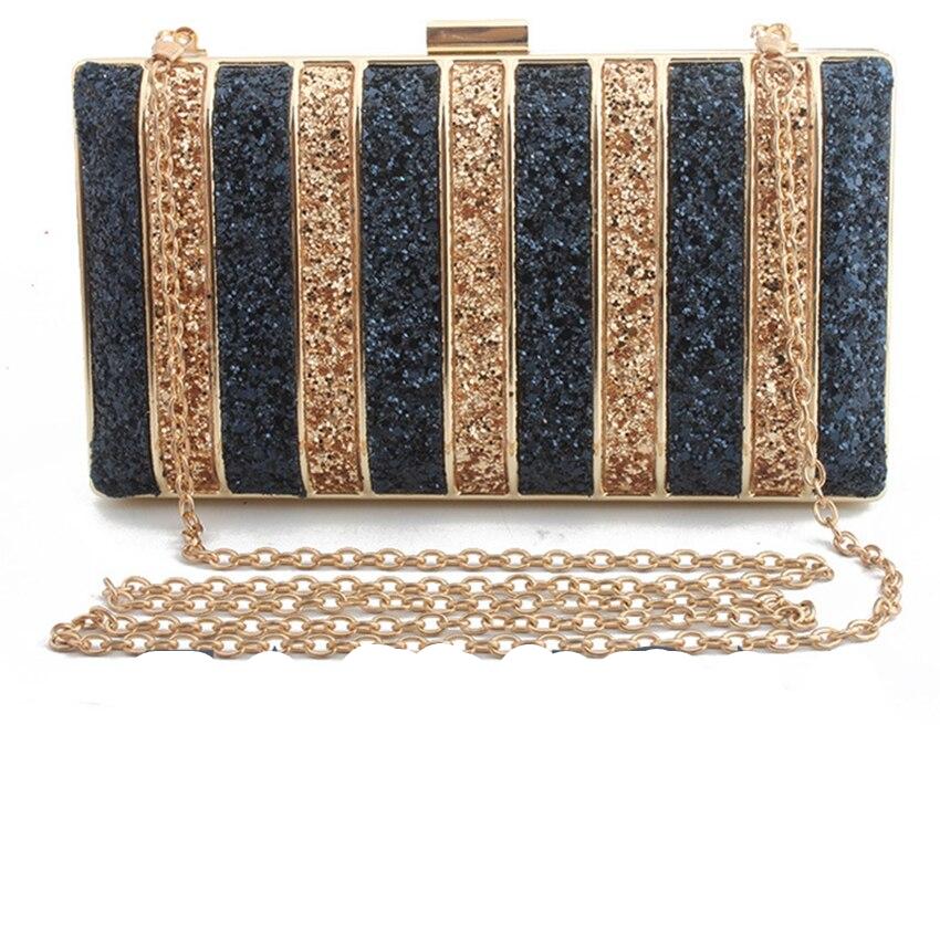 Sweet lady color matching chain bag ladies diamonds sequins magic glitter evening dress bag shoulder diagonal dinner clutch