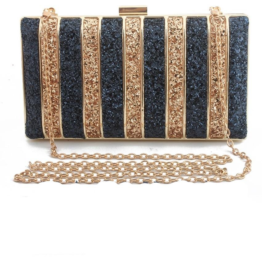 Japan and South Korea wind diamonds sequins magic color glitter evening dress clutch bag shoulder diagonal evening bag