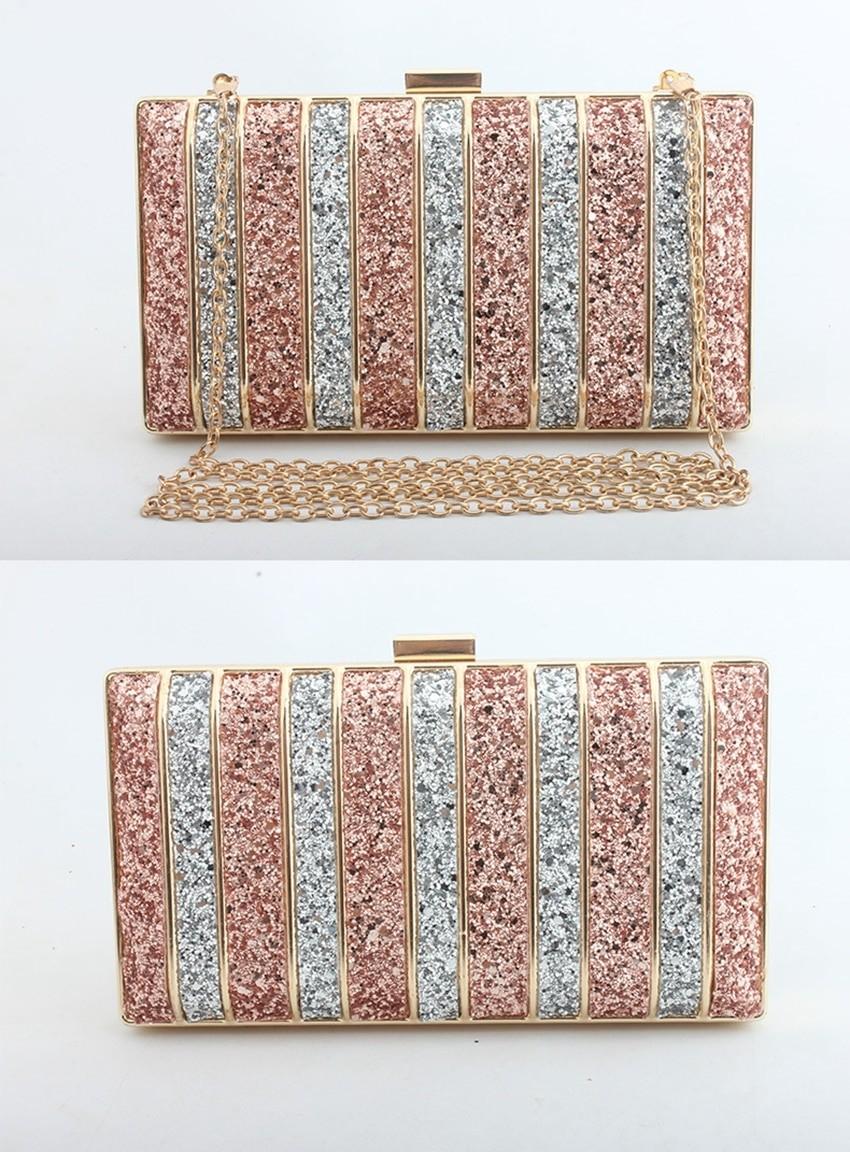 Japan and South Korea wind diamonds sequins magic color glitter evening dress clutch bag shoulder diagonal evening bag