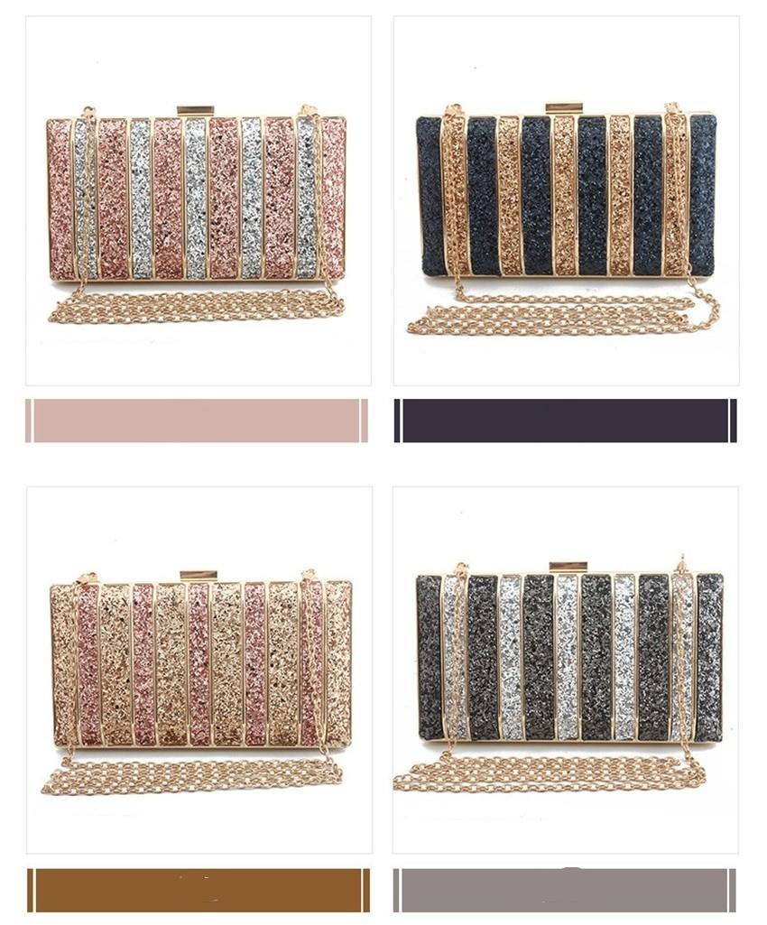 Japan and South Korea wind diamonds sequins magic color glitter evening dress clutch bag shoulder diagonal evening bag