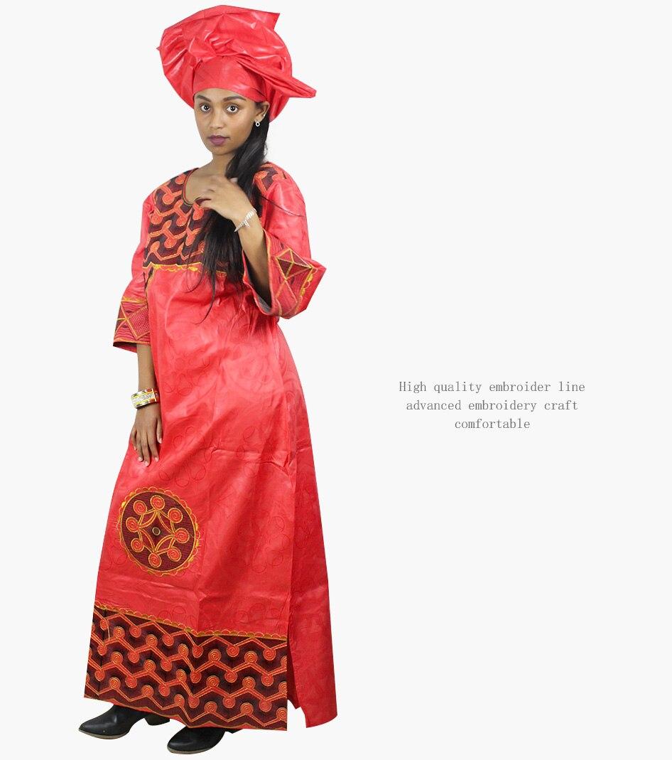 100% cotton african dresses for women dashiki traditional african basin riche embroidery design long dress A121