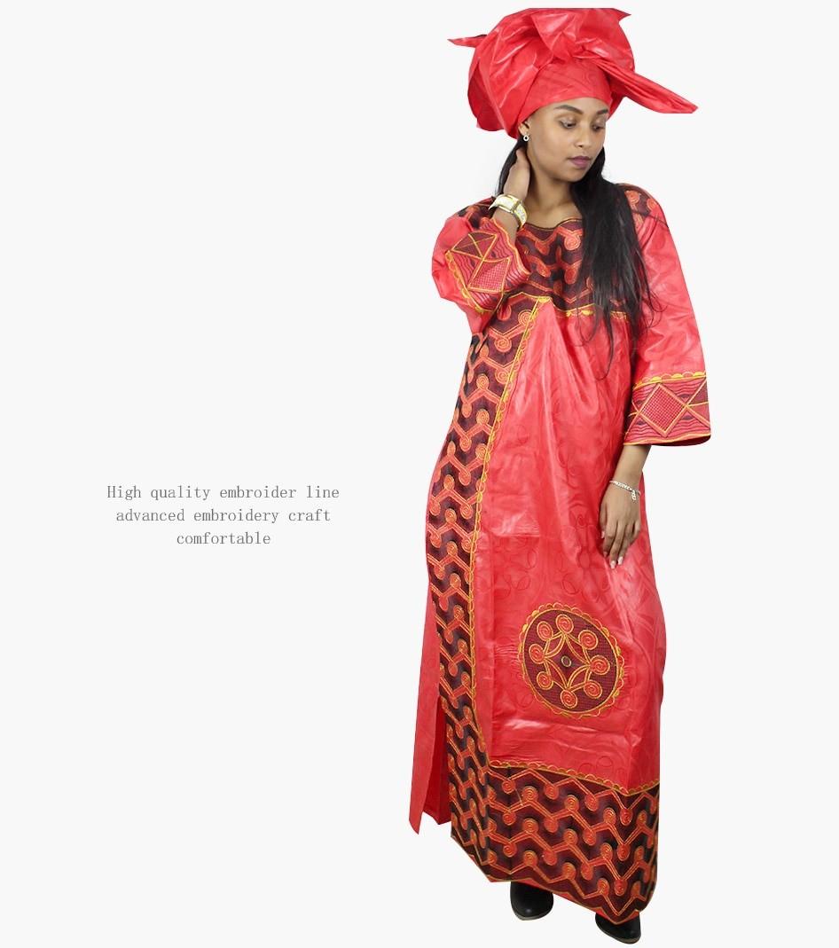 100% cotton african dresses for women dashiki traditional african basin riche embroidery design long dress A121