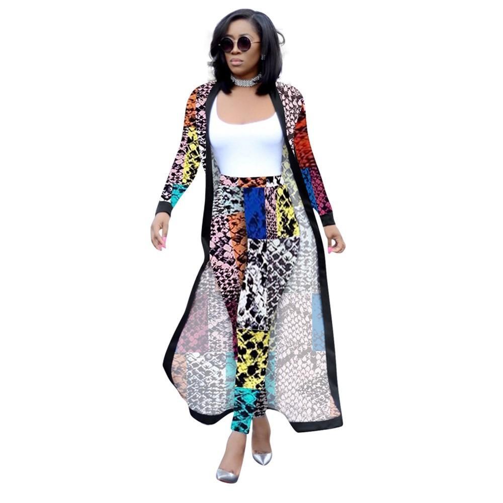 Print African Dresses for Women 2 Piece Set Dashiki Plus Size African Clothes Africa Clothing Pants Suit Bazin Robe Africaine