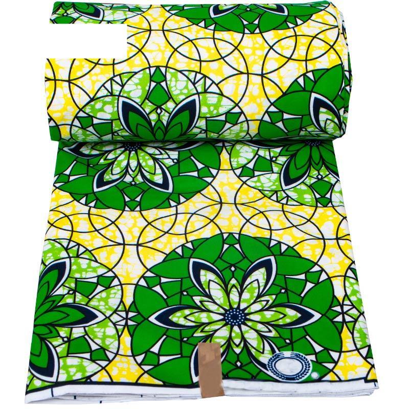 XIAOHUAGUA African Fabric Green Polyester Ankara Traditional Batik High Quality Sewing Women's Party Dresses FP6420