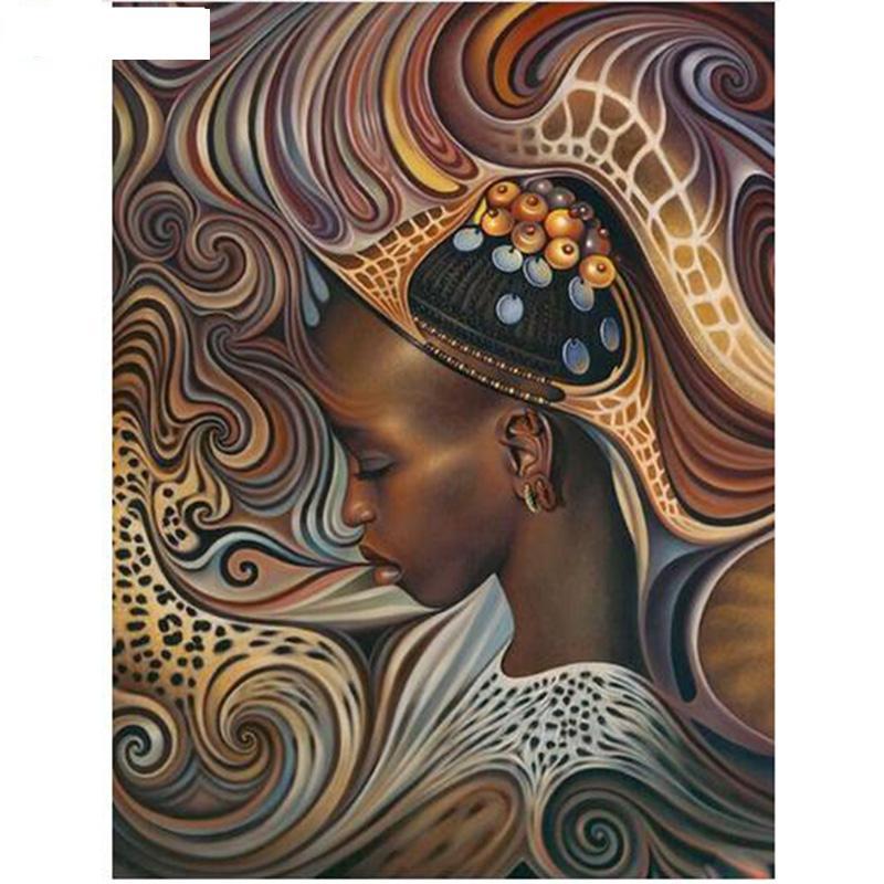 Diamond Painting Full Square/Round Drill African Woman Daimond Rhinestone Embroidery Painting Cross Stitch Mosaic Picture M685
