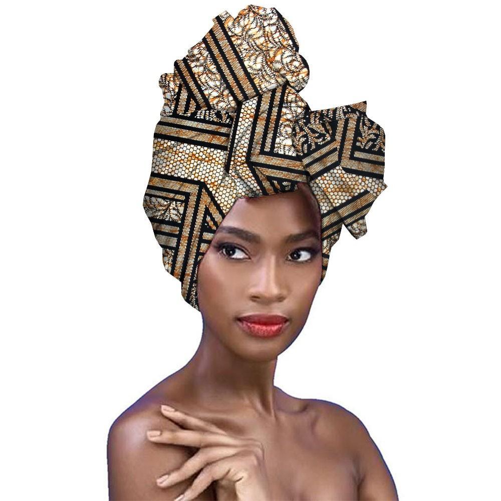 2019 dashiki African Head Scarf print cotton high quality african traditional Bazin Rich Headwear A6S05