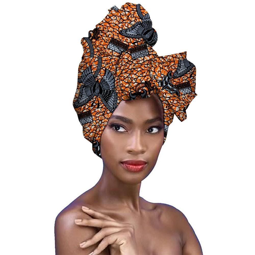 2019 dashiki African Head Scarf print cotton high quality african traditional Bazin Rich Headwear A6S05