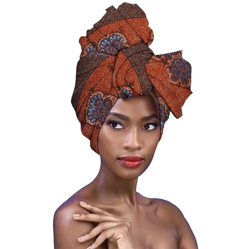 2019 dashiki African Head Scarf print cotton high quality african traditional Bazin Rich Headwear A6S05