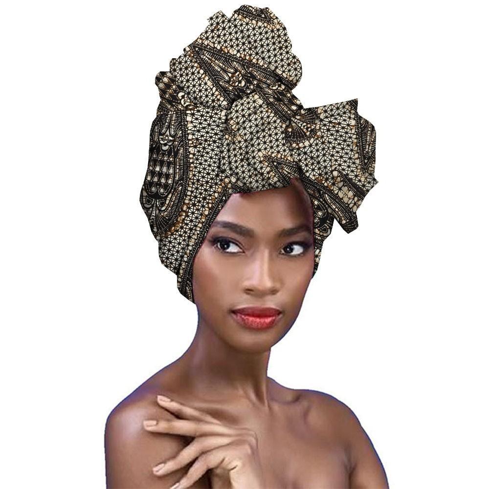 2019 dashiki African Head Scarf print cotton high quality african traditional Bazin Rich Headwear A6S05