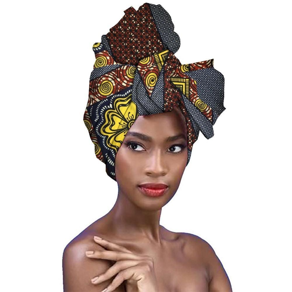 2019 dashiki African Head Scarf print cotton high quality african traditional Bazin Rich Headwear A6S05